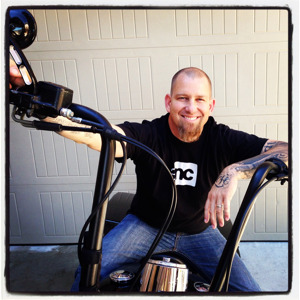 Biker,pastor and author Brandon Hatmaker