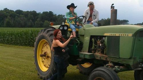 Jahnna and John Deere Tractor-001